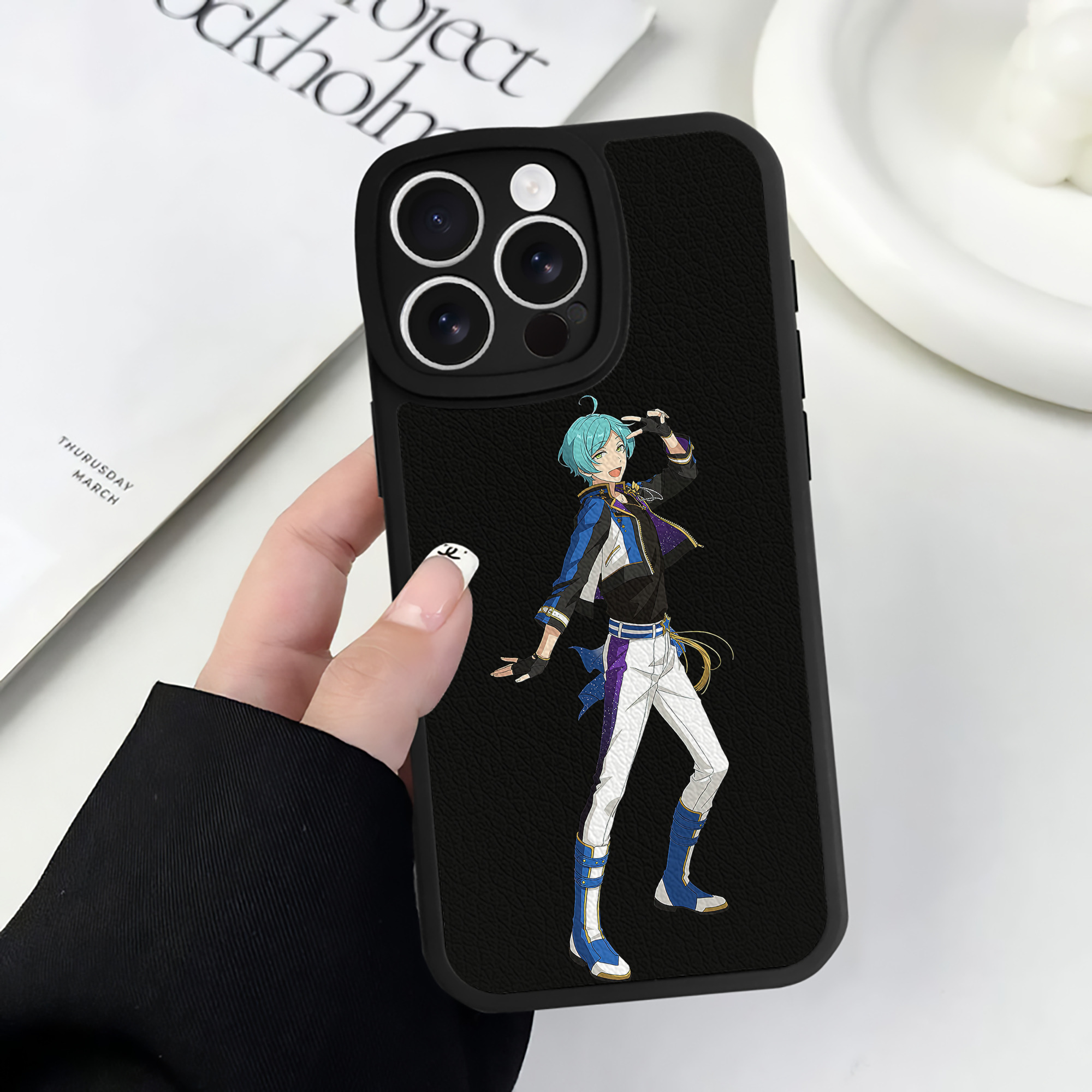 （画像用） あんさんぶるスターズ! Ensemble Stars 【iPhone 16シリーズ対応】シリコンスマホケース（レザー調） 材質：シリコン